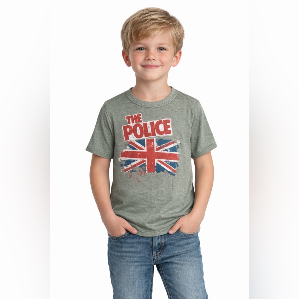 Chaser Kids The Police Union‎ Jack Logo Graphic Band Tee